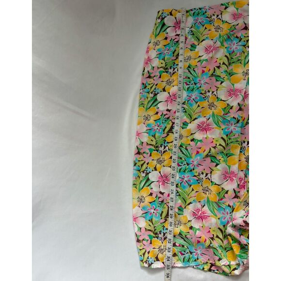 Vintage Big Dogs Wrap Midi Skirt Size M Retro Floral Tropical Long Feminine Cute - Picture 11 of 11
